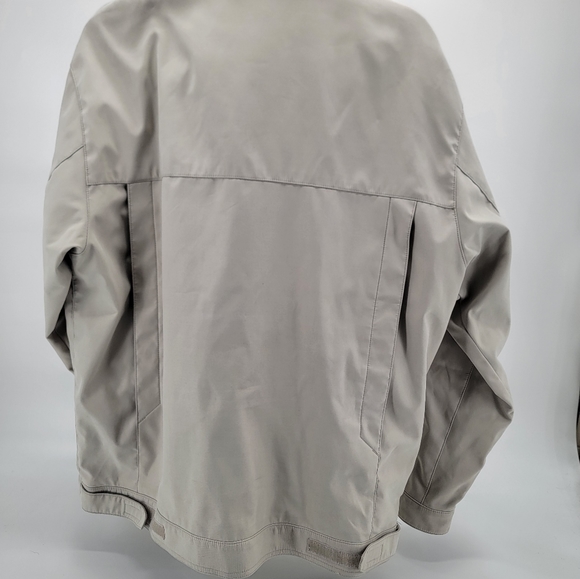 Michael Kors Jacket Men L Large Beige Khaki Hidden Hood Insulated Brushed Fabric - Picture 11 of 12